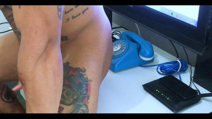 Big Cock Masturbation with Dildo