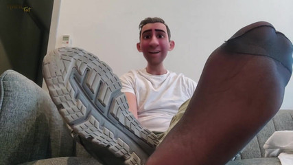 Stepdad Gay - Stink Out! - Training in Black Sheer Socks Is Causing a Huge Stink in the Local Gym