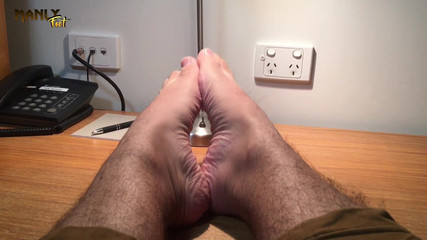 How Do You Feel About Wrinkled Soles - Feet on the Desk Kind of Day - Manlyfoot