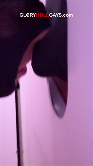 Married Family Man Only Finishes at the Gloryhole - When His Cock Is Tied