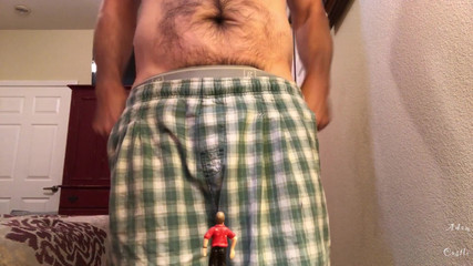 Giant adam cum & ass doms shrunken man