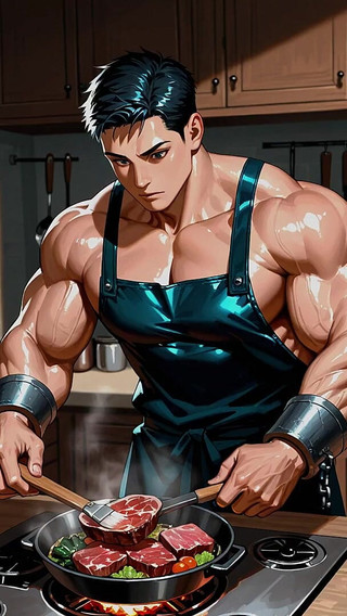 Ai Muscle Hunks Cooking