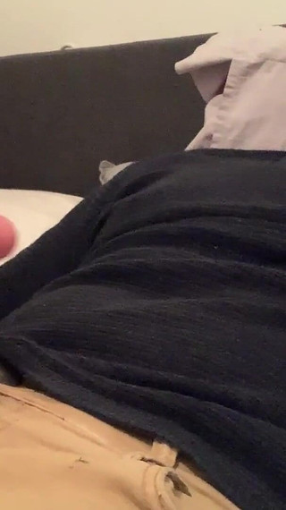 Jerking off and Cumming on My Bed, in My Khaki Jeans