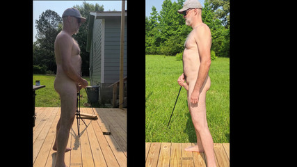 Nude Jon Scarecrow Having a Quick Wank in the Sunshine