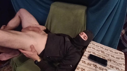 Real Amateur Shaves His Balls, Then Jerks off His Cock