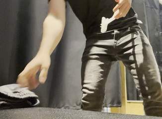 Young Boy, Mall, Camera, Naked