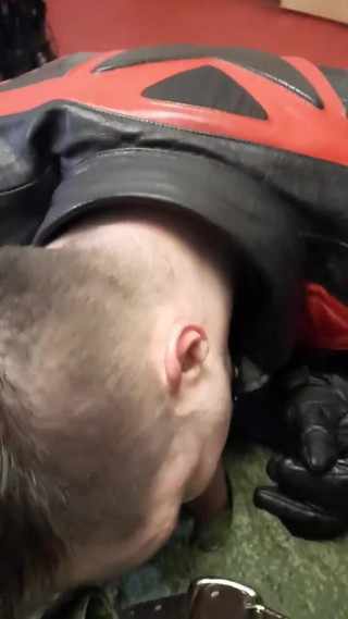 Leather Biker Sucks Dick by Men in Uniform Military