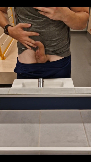 At the Gym Without Underwear Is Fun!