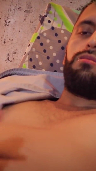 Cameraman Helps Camilo Brown Masturbate His Big Uncut Cock Till He Shoots a Nice Load and Swallows His Own Cum