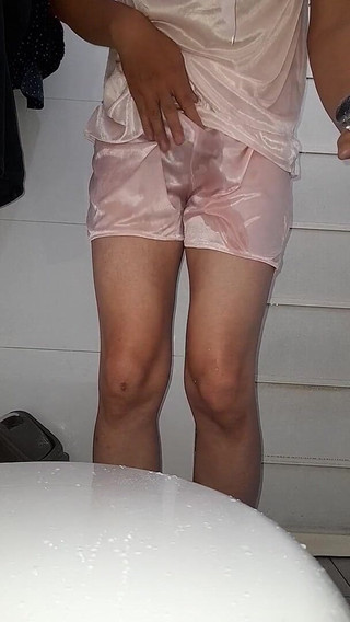 Cum Inside Satin Silk Sleepwear Set