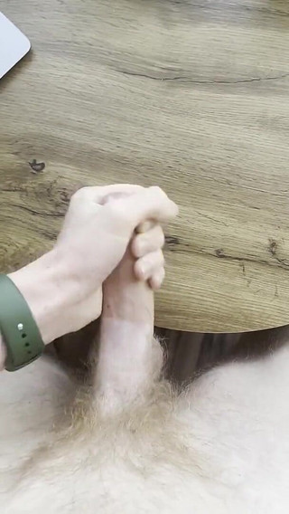 Watch Him Breed: Hairy Twink Masturbation with Epic Cumshot - Slim Body, Big Load