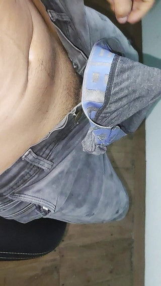 Cumshot in Underwear