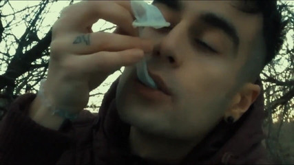 Licking Used Cum Filled Condom Outdoor