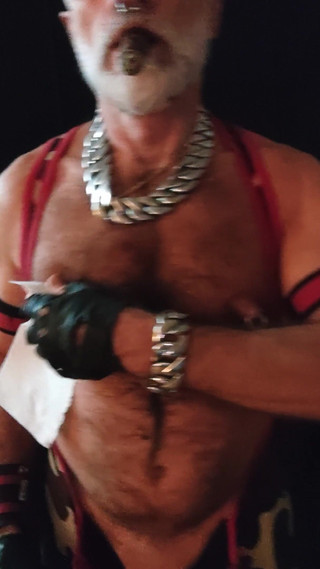 Nipple Muping While Smoking Gar