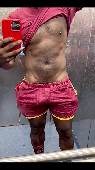 I Am Commando, in a Lift with a Big Mirror, so I Am Showing It off