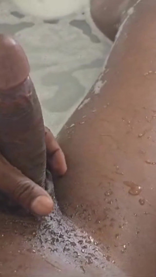 Home Alone so Horny Stroking My Big Cock in the Bathroom