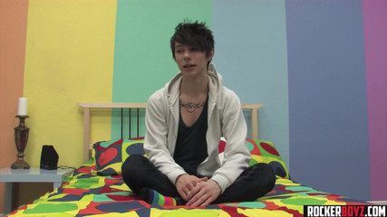 Big Dick Emo Twink Jerks off and Blows a Load