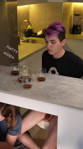 Twink Friends Had a Coffee Break and It Turned Into the Blowjob Under Table