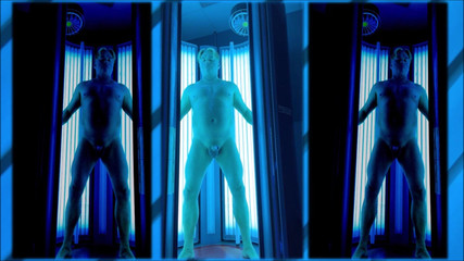 Gym Tanning Cabin Cumshots Part 1