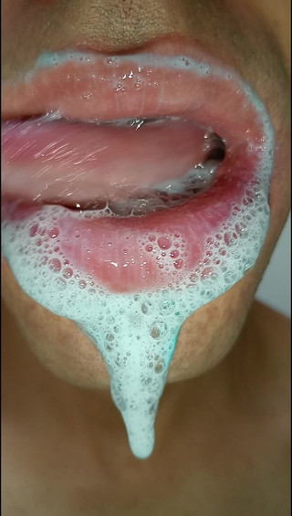 Colorful Tongue, Hard Saliva, Six Pack, in the Gym I Almost Got Caught, Hot Fitness, Long Tongue