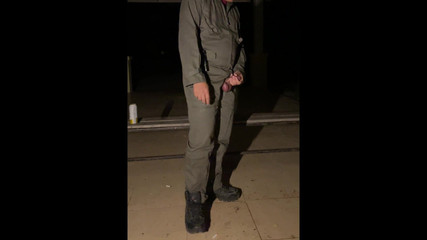After Work Is Done Decide to Jerk off in My Mechanic Jumpsuit and Shoot a Creamy Load - Wet with Precum Lube