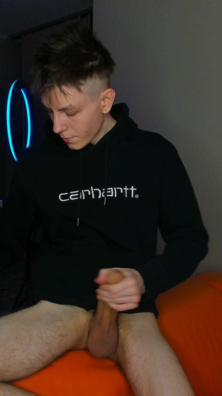 Horny College Twink Edges Huge Cock Until Explosive Cumshot